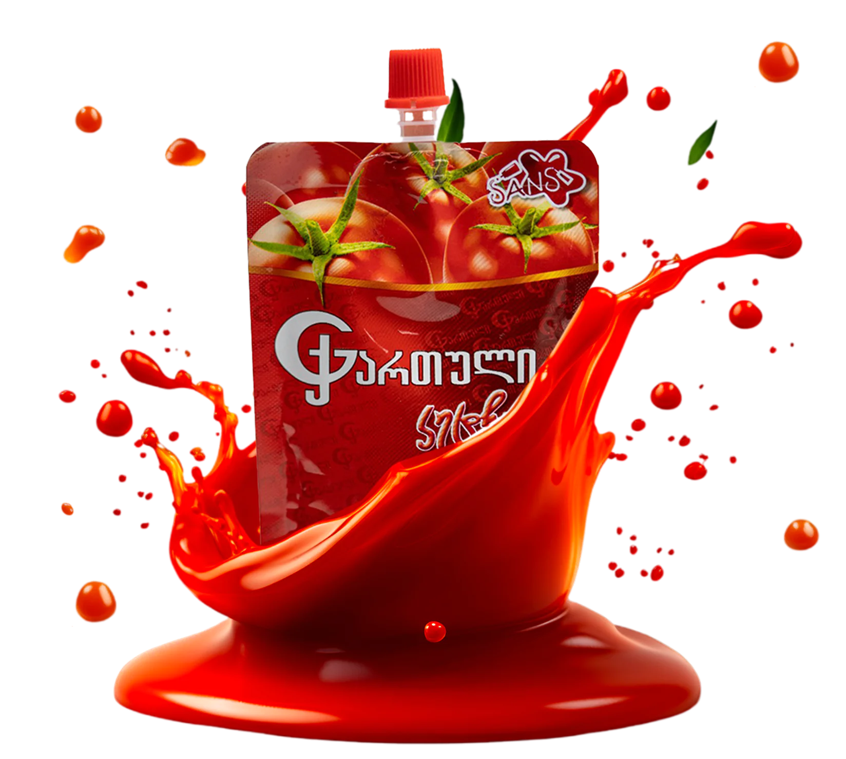 ქართული კეტჩუპის დოიპაკი პომიდვრებით — Georgian ketchup doypack with tomatoes